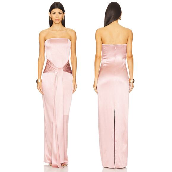 Michael Costello x REVOLVE Abelina Gown Strapless Drape Formal Prom Party XS - Picture 1 of 10